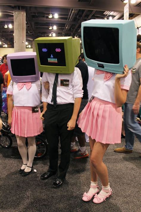 tv head cosplay|cardboard tv head cosplay.